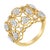 This 14kt yellow gold band brings a mix of a art deco looks with floral elegance to your hand. Pear-inspired clusters and...