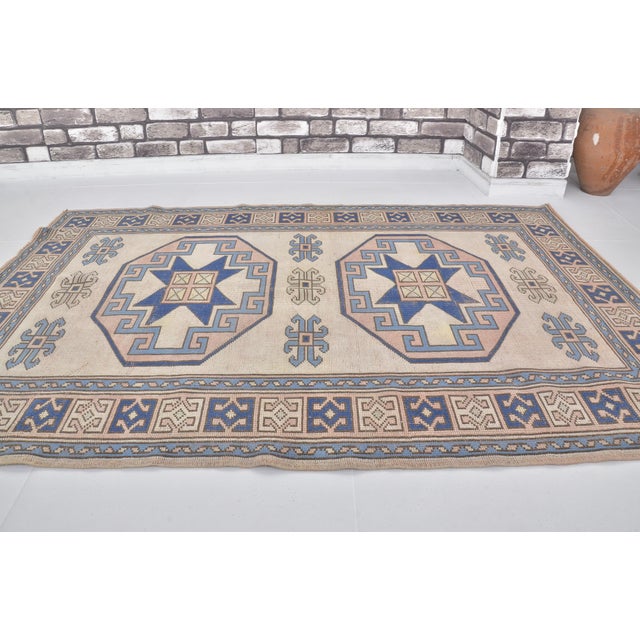 Antique Oushak Floral Carpet For Sale - Image 4 of 9