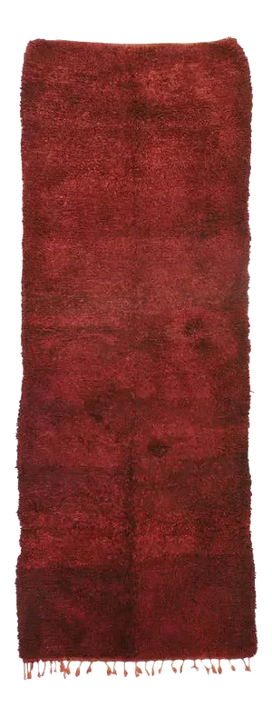 Vintage Berber Moroccan Runner, Shag Hallway Runner - 03'09 X 10'01