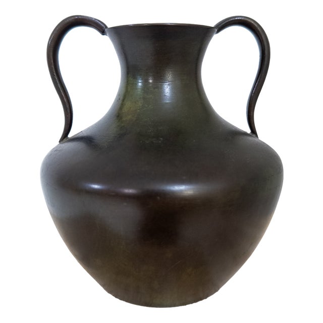 Art Deco Bronze Vase from GAB, Sweden, 1930s For Sale