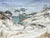 Serene landscape of a path to the ocean through sand dunes by Joseph Yeager (American, 20th century). Signed "Joe Yeager"...