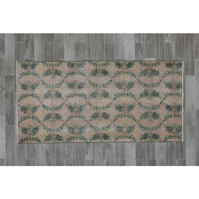 Turkish Anatolian Handmade Runner Rug 3x6 Ft. Size: 3.1 x 6.4 ft - 96 x 195 cm - 38 x 77 inches Color: Organic Natural Dye...