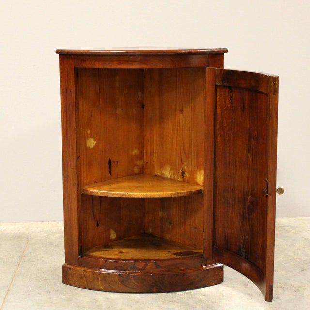 19th Century Italian Corner Bedside Table in Walnut For Sale - Image 6 of 10