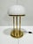 Brass Table Lamp with Opal Glass Dome, Germany, 1970s For Sale - Image 15 of 15