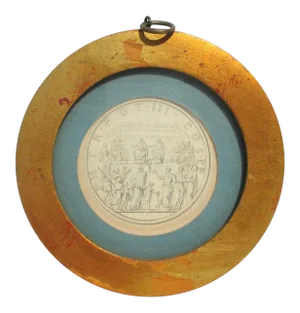 Vintage Book Plate of Roman Imagery Framed