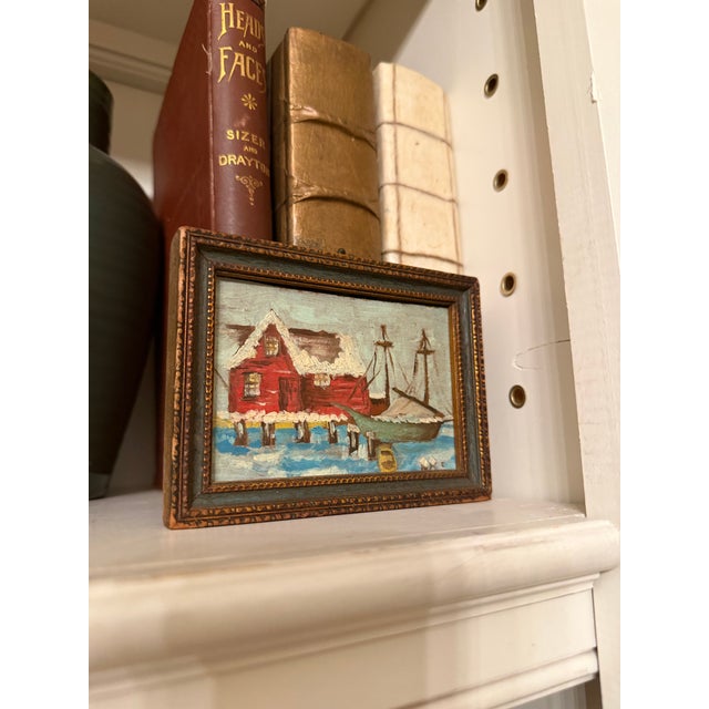 Small Ship Painting, Framed For Sale - Image 4 of 9