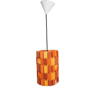 Vintage Danish Ceiling Lamp in Metal Shades by Louis Weisdorf for Lyfa, 1960s For Sale