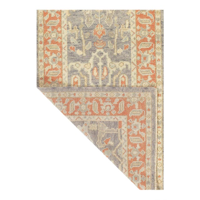 Traditional Pasargad DC Pasargad Turkish Hand Knotted Oushak Runner Rug For Sale - Image 3 of 3