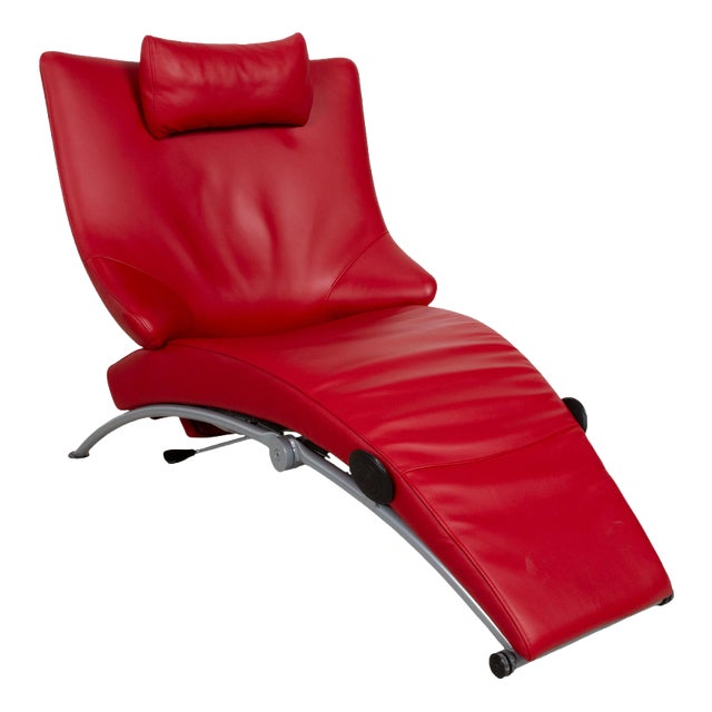 Solo 699 Armchair in Red Leather from Wk Wohnen For Sale