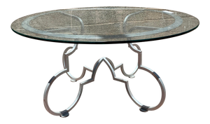 Glass Top Coffee Table Attributed to Gilbert Poillerat/Maison Ramsay