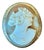Vintage Victorian Carved Shell Cameo Brooch For Sale
