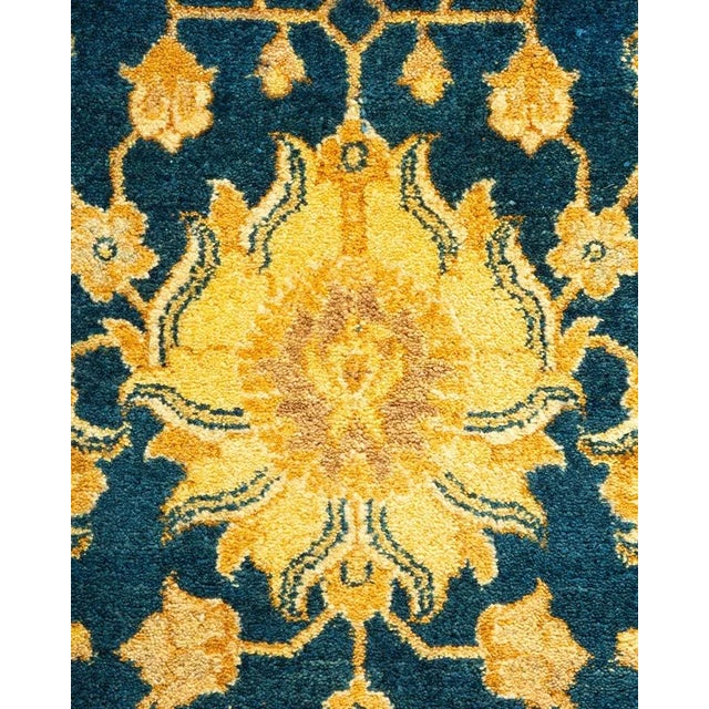 Traditional Mogul, One-of-a-Kind Hand-Knotted Area Rug in Blue, 6' 3" x 9' 3" For Sale - Image 3 of 8