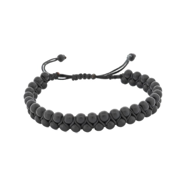Black Onyx Stone Beaded Striking Bracelet For Sale In Miami - Image 6 of 6