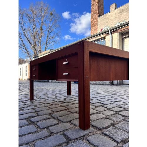 Double Teak Desk by Erik Brouer for Brouer Møbelfabrik For Sale - Image 5 of 11