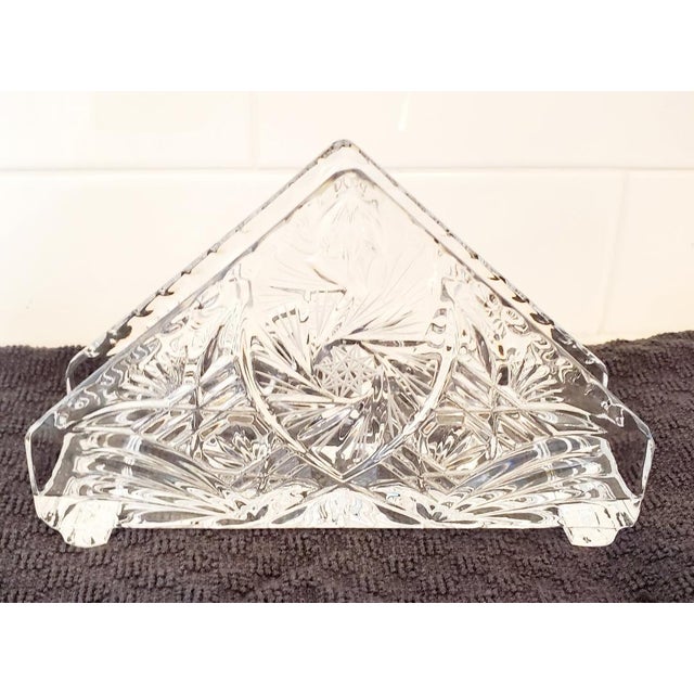 Early 20th Century Cut Crystal Napkin Holder Chairish