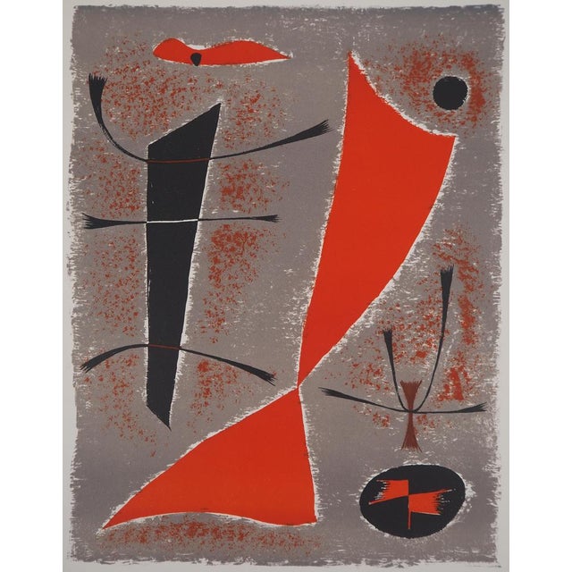 Gustave SINGIER (1909-1984) abstract landscape Original color lithograph On thick paper 31 x 24 cm Not signed Edition San...