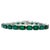 27 Carat Natural Emerald Tennis Bracelet, 14 Karat White Gold, 17gm, 7 Inch For Sale - Image 4 of 8