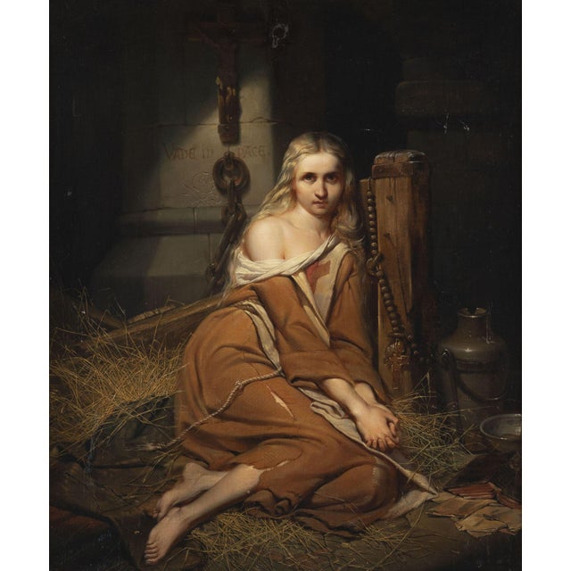Jean jacques bekkers (1814-1872) christian captive oil on canvas year 1851 (ca) size (painting): 63 x 52 cm size (frame):...