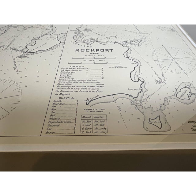 Mariners Chart of Gloucester and Rockport by George Eldridge 1910 For Sale - Image 11 of 12