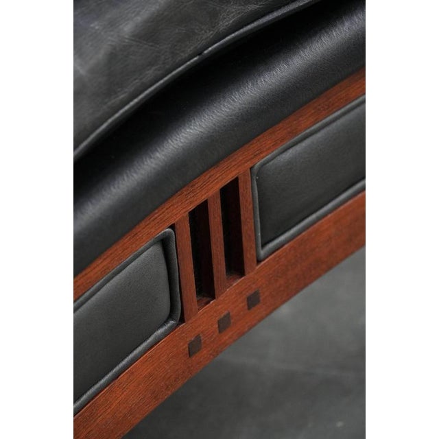 Art Deco Chair in Black Cowhide and Wood by Schuitema For Sale - Image 14 of 16