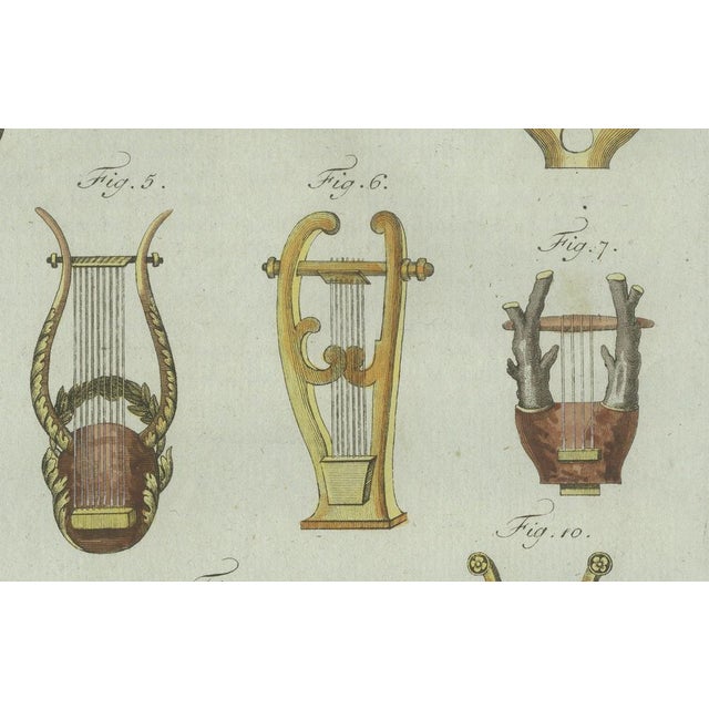 Bertuch, Ancient Greek and Roman Lyres, 1802, Engraving For Sale - Image 10 of 11