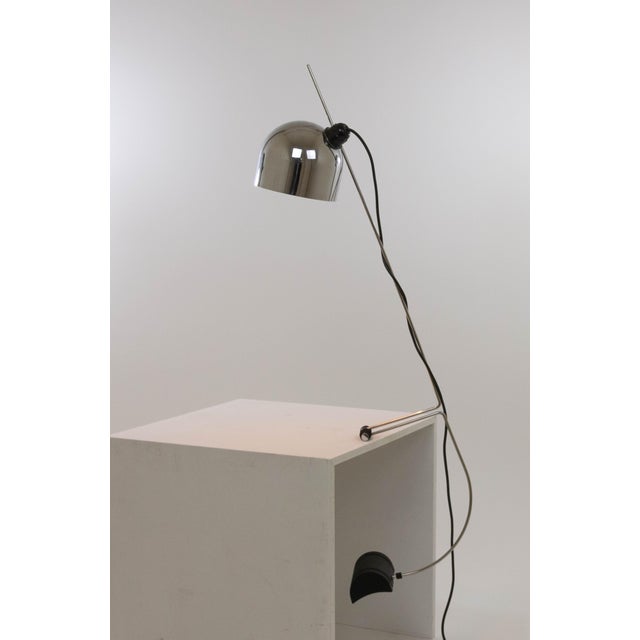 Adjustable table lamp designed by Vid Brataševec and manufactured by Lumenform, 1970s. The lamp consists of a chrome-...