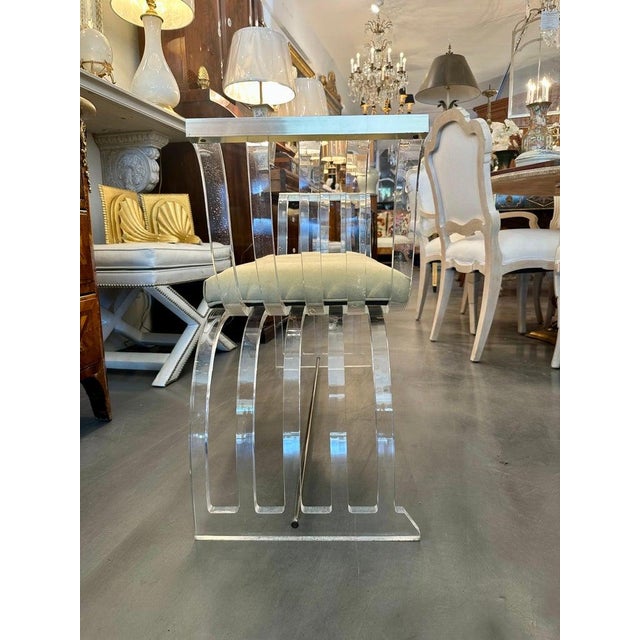 Mid-Century Modern Mid-Century Lucite Bench in the Manner of Charles Hollis Jones For Sale - Image 3 of 5