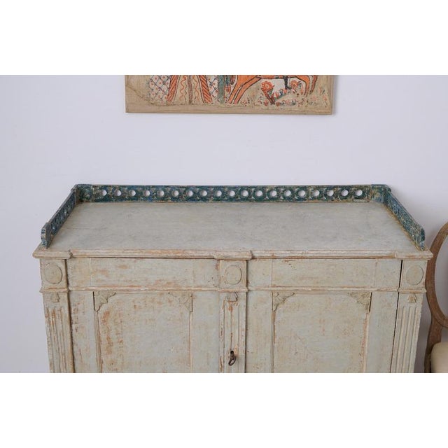 White Antique Swedish Country Buffet For Sale - Image 8 of 13