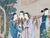 36"*108"/Panel*5ps, Dream of Red Mansions Paintings, Chinoiserie Wall Panels, Court Ladies, Tea Paper For Sale - Image 6 of 9