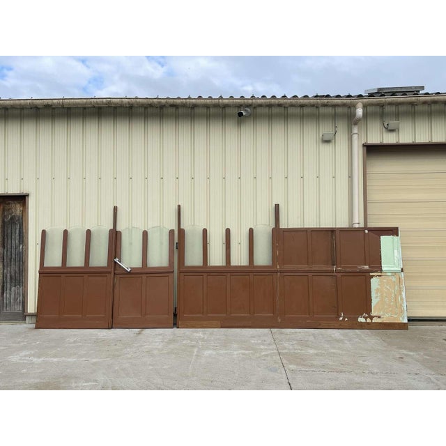 Bistro Partition in Chestnut and Plywood Panels, 1930s For Sale - Image 15 of 18