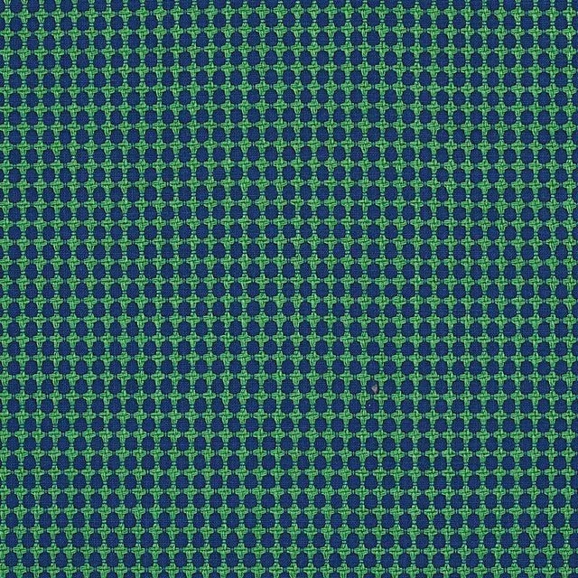 Schumacher Zipster Fabric in Navy & Green For Sale