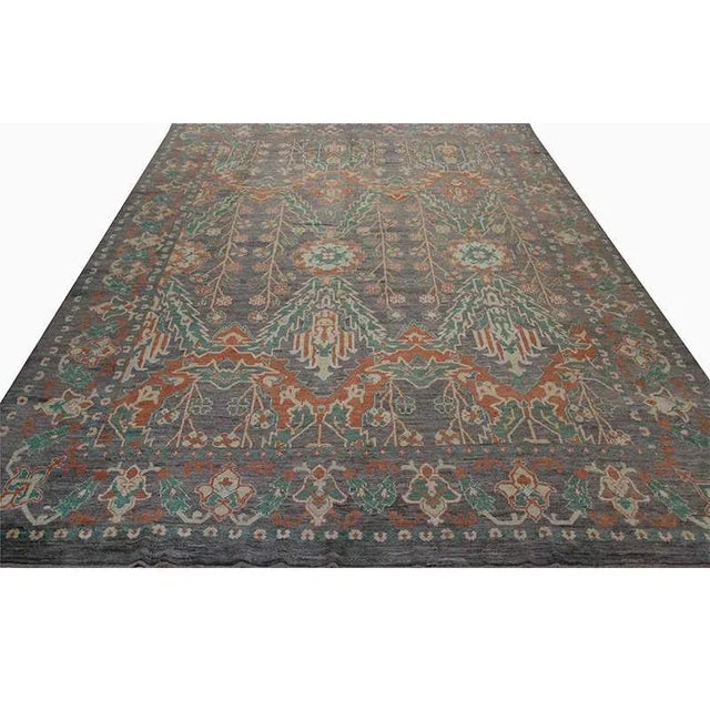 ACTUAL SIZE: 12’11” x 19’5″ PRIMARY COLOR: Gray AGE: New (It's made in the 1990s and never been used) MATERIALS: Wool...