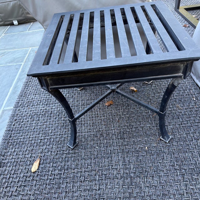 Restoration Hardware Antibes Collection Zinc Side Table ($200 Each) There Are 4 Available. For Sale - Image 11 of 11