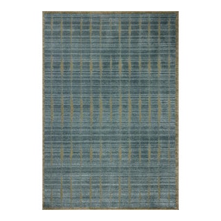 Chris Loves Julia x Loloi Calvin Ocean / Olive 2'-7" x 7'-6" Runner Rug For Sale