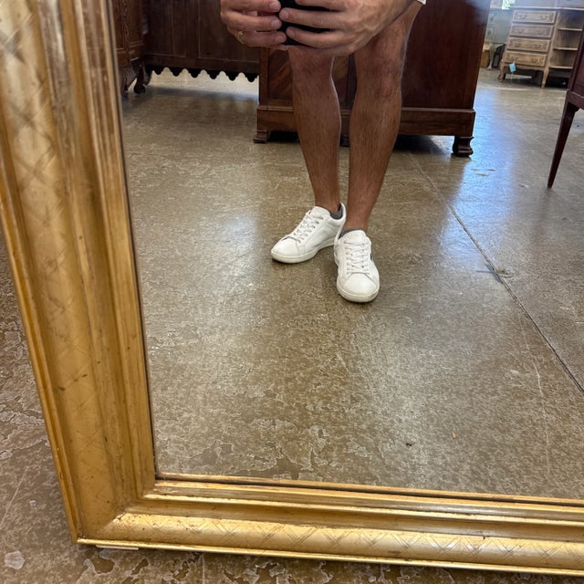 Wood French Louis Philippe Gilt Mirror For Sale - Image 7 of 9