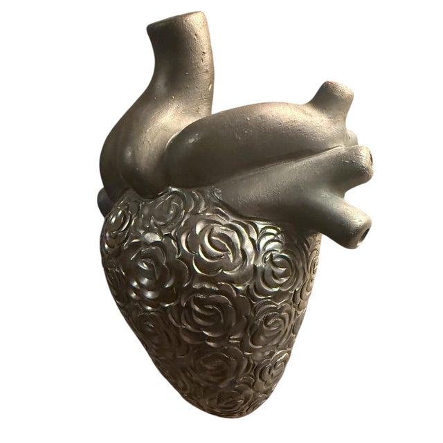 Mexican Mexican Black Clay Heart For Sale - Image 3 of 4