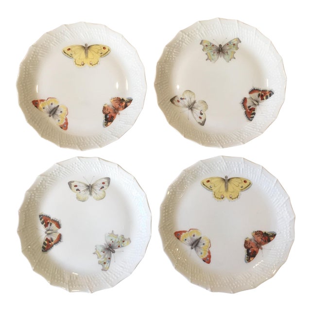 Limoges France Butterfly Plates Set of Four Chairish