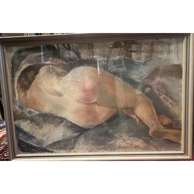 Ludwig Plaueln, Nude, 1947, Nude, Figurative Composition, Oil Painting on Canvas, Framed For Sale - Image 13 of 13