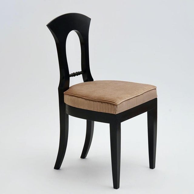 Biedermeier Ebonized Dining Chairs, Set of 8 For Sale - Image 15 of 18