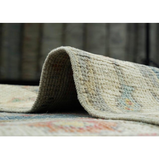 Blue Turkish Oushak Runner Rug 2'3" x 5'10" #17262 For Sale - Image 8 of 8