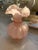 Mid-Century Modern Vintage Fenton Ruffled Melon Rosaline Glass Vase For Sale - Image 3 of 9