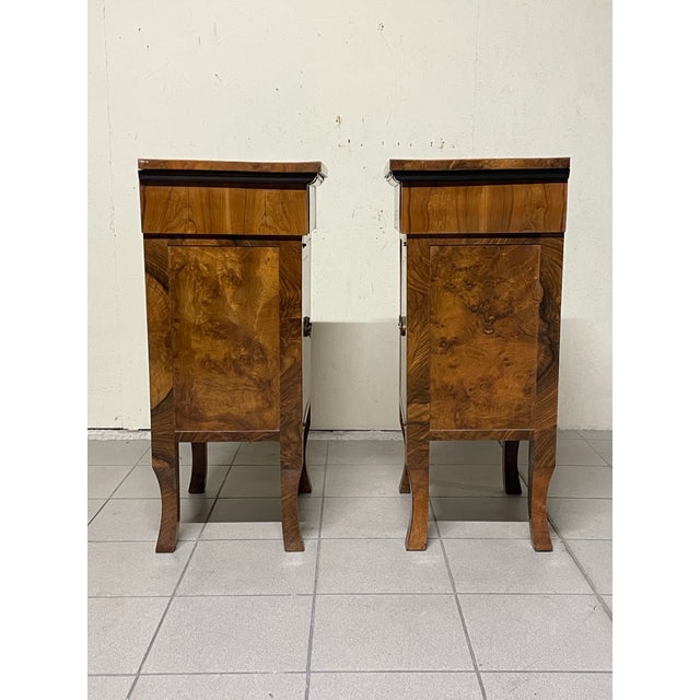 Large Art Deco Italian Bedside Tables, 1930s, Set of 2 For Sale - Image 10 of 18