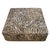 Vintage zebra printed horse hair oversized square ottoman on wood plinth base. Seamed with four squares on the top, this...