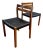 1950s Pair of Arne Hovmand-Olsen Model #401 Dining Chairs for j.l. Møller, Denmark - Painted Seats For Sale