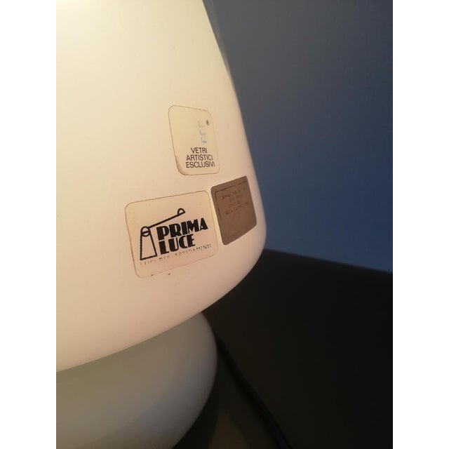 Table Lamps in White Artistic Murano Glass from Prima Luce, Italy, 1970s, Set of 2 For Sale - Image 11 of 16