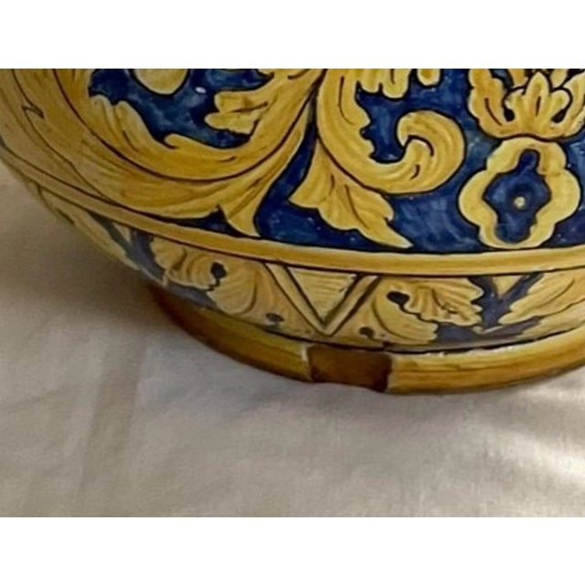 Large French Vintage Nevers Faience Pitcher. For Sale - Image 12 of 13