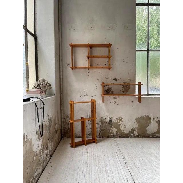 Pine Wall Shelf in the Style of Maison Regain For Sale - Image 6 of 18