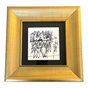 1980’s Original Wayne Cunningham Abstract Pen and Ink Drawing