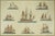 CIMERA Ships of Yesteryear Antique Map (Color Reproduction) On laid paper, 74 x 55 cm (approx. 29 x 22 inches) Very good...