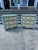 Boho Coastal Vintage Painted Chests Brass Detail - A Pair For Sale - Image 12 of 12